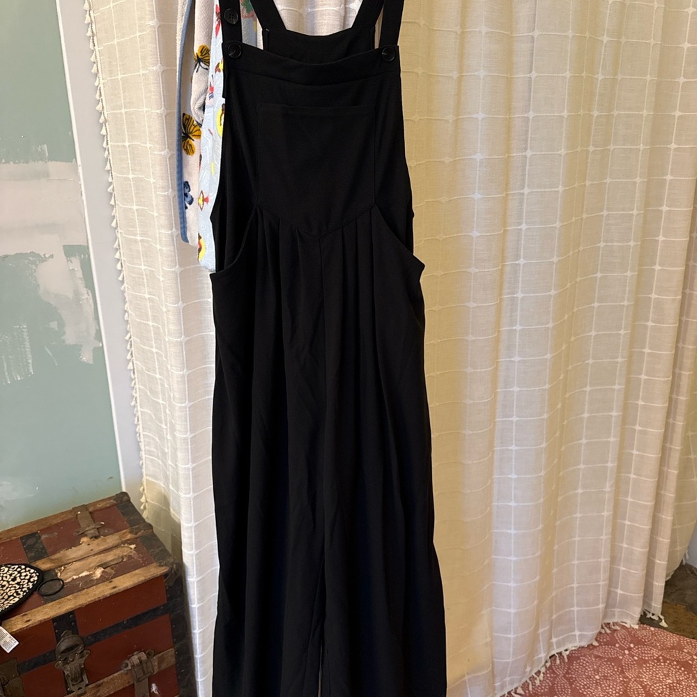 HALARA Black Wide-Leg Jumpsuit Romper